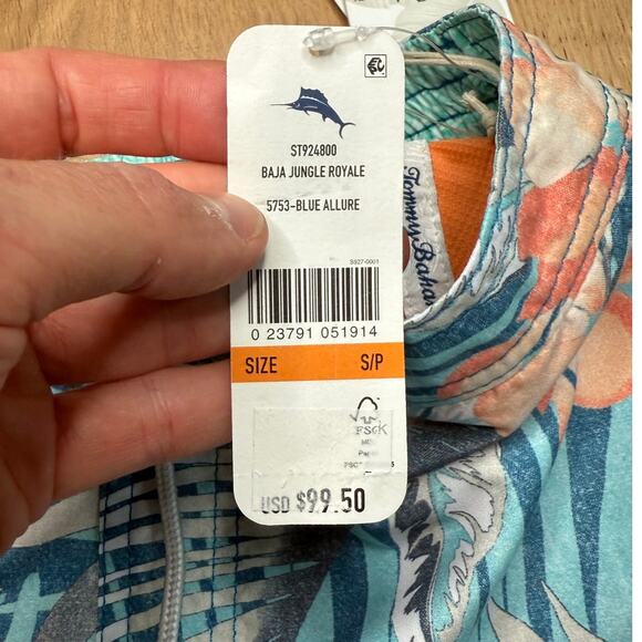 NWT Tommy Bahama Baja Jungle Royale Men's Mesh Swim Trunks with Pockets SMALL - Picture 5 of 8